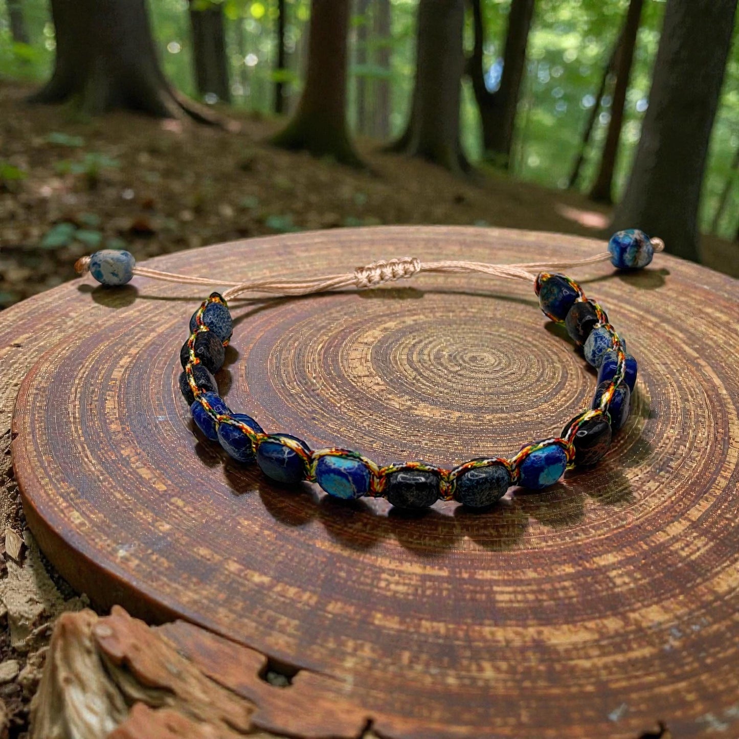 Bohemian Stone Bracelet | Handmade Adjustable Macramé Jewelry