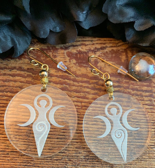 Design’s by Cyere Triple Moon Goddess Earrings