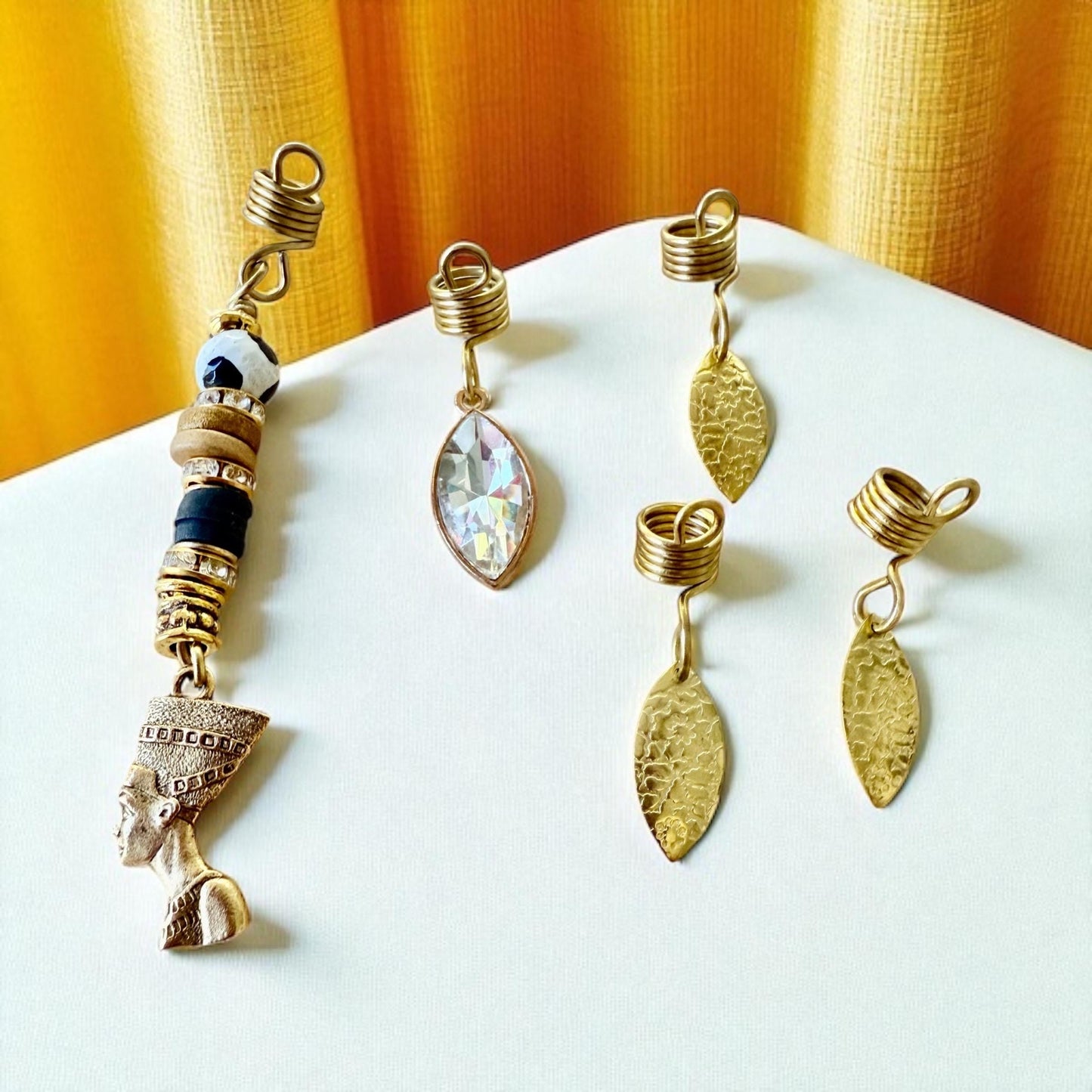 Designs By Cyere Nefertiti’s Crown Loc and Braid Jewelry Set