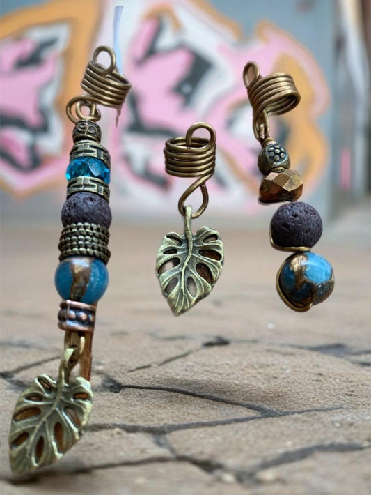 Designs by Cyere Tropical Roots Loc and Braid Jewelry Set