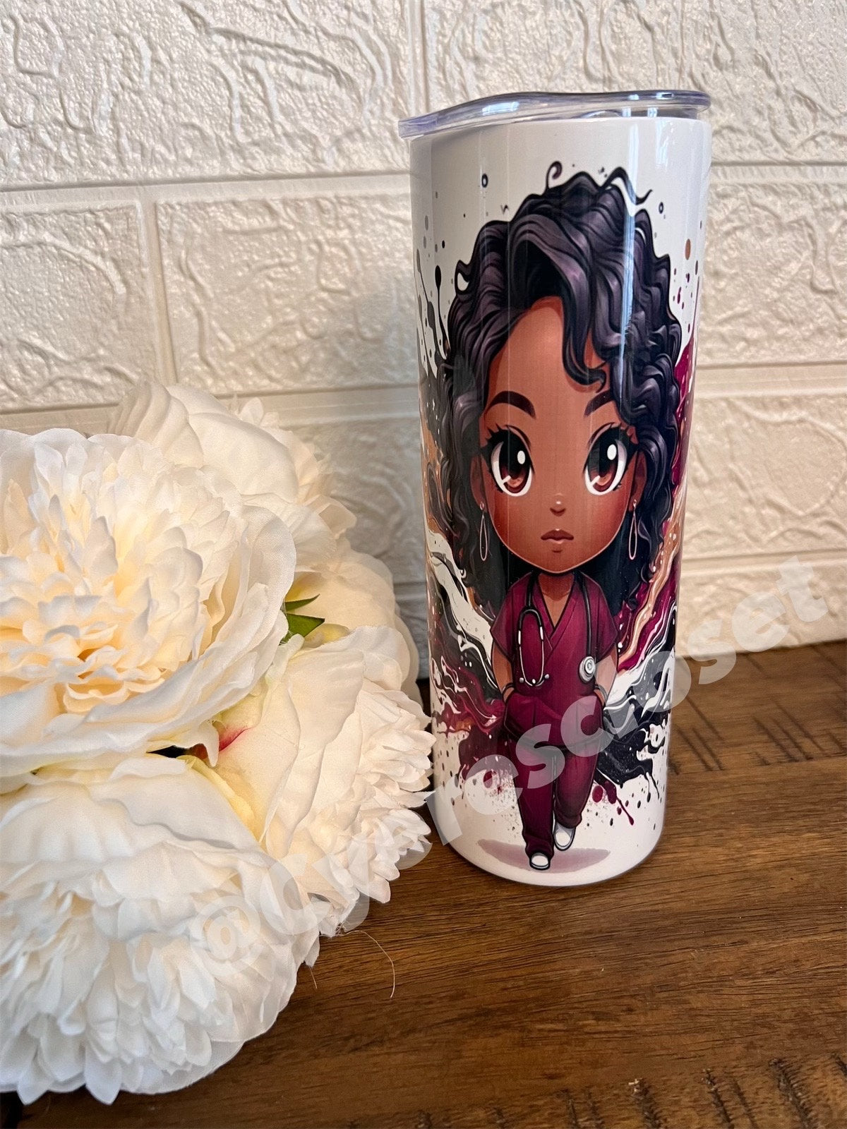 Nurse Tumbler: 20oz Insulated Stainless Steel Skinny Tumbler
