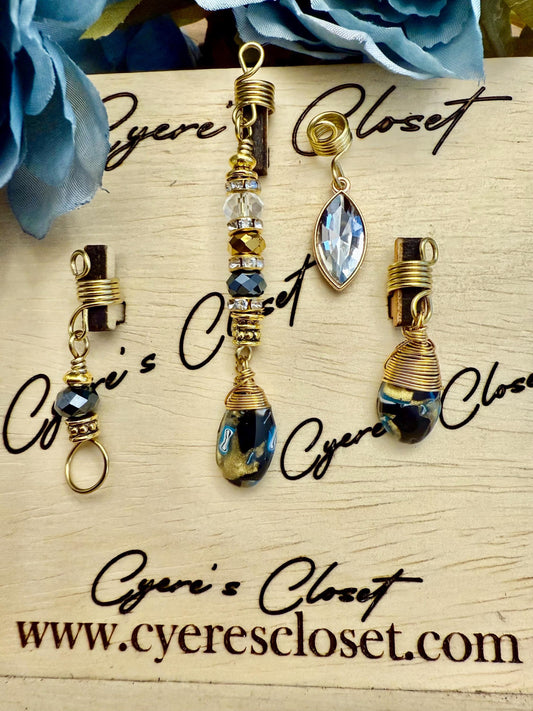 Design’s By Cyere  Sunday Blues Loc and Braid Jewelry Collection