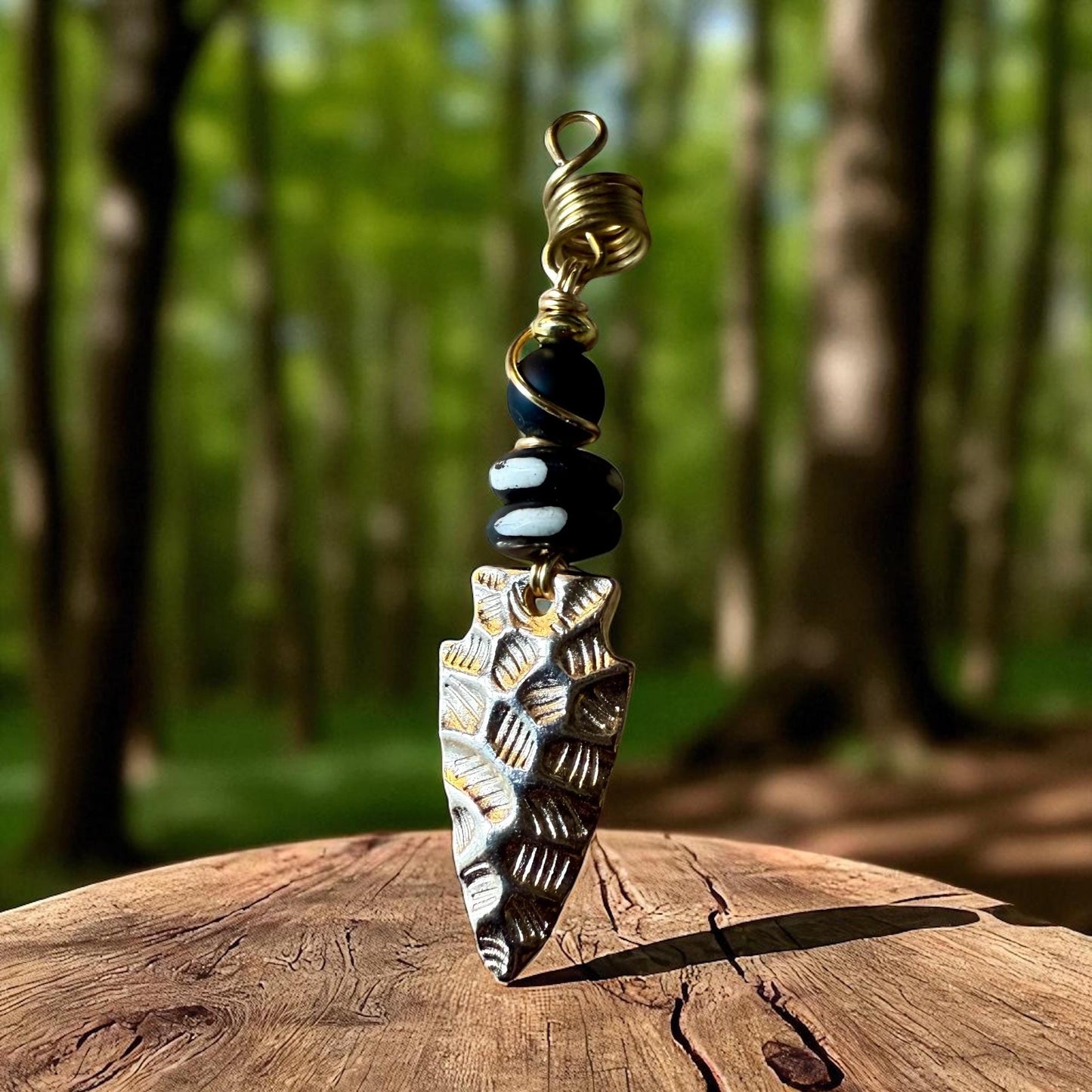 Tribal Arrowhead Loc Jewelry: Gold, Bronze, Silver Wire Wrap