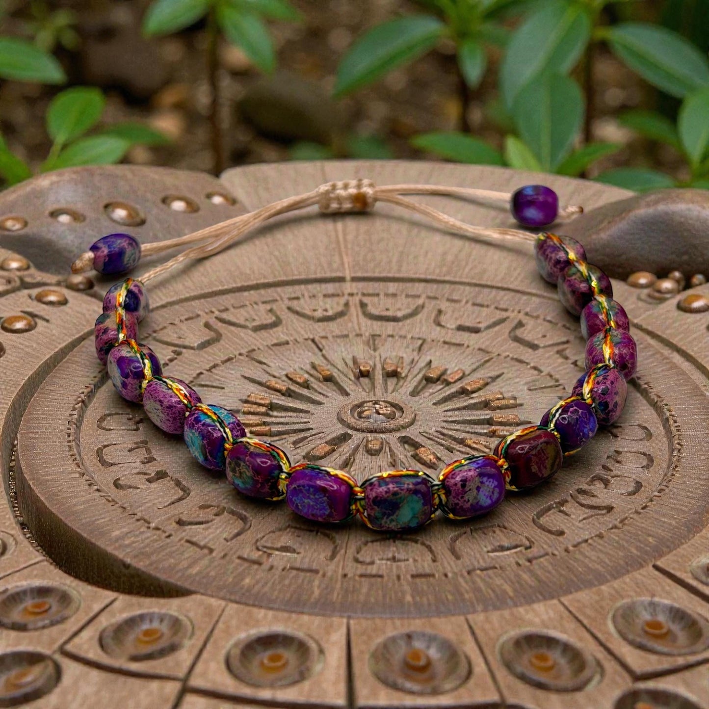 Bohemian Stone Bracelet | Handmade Adjustable Macramé Jewelry