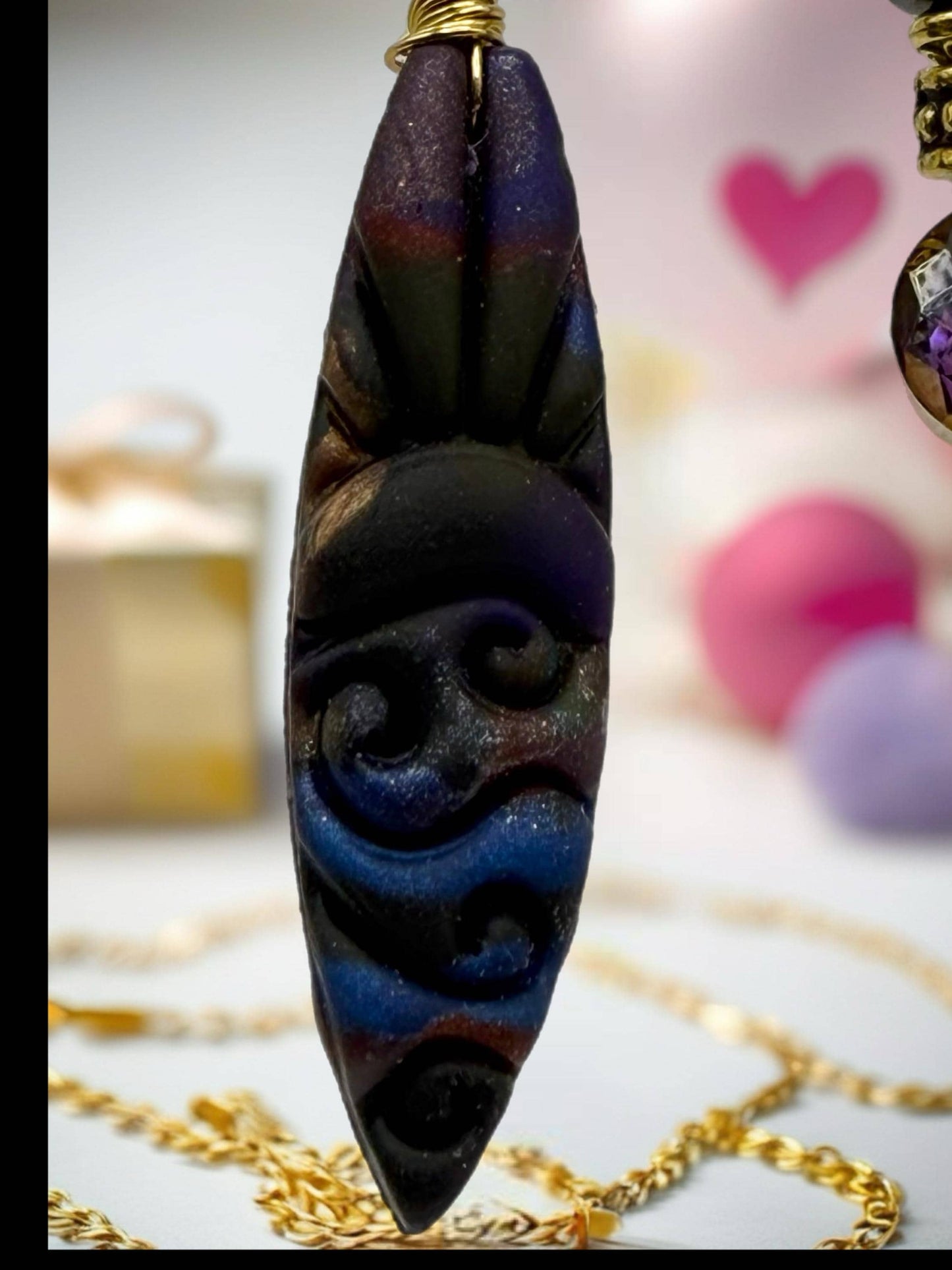 RoyalAura | Loc Jewelry Adornment Set - Jewel-Toned Glass, Gold Wire, Polymer Charm, Braided Wear