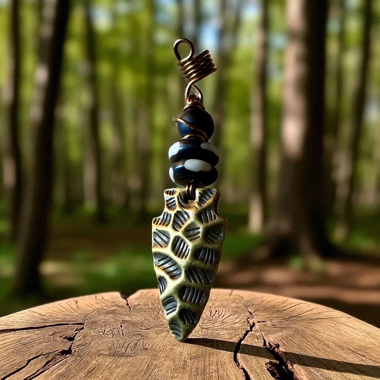 Tribal Arrowhead Loc Jewelry: Gold, Bronze, Silver Wire Wrap