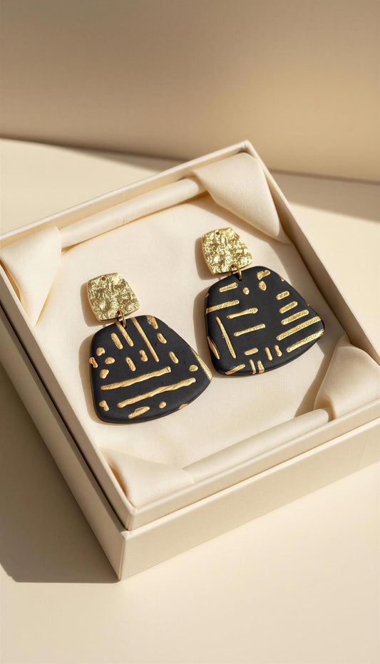 Bold Tribal Harmony Earrings | Afrocentric Statement Jewelry | Handmade Modern Boho Earrings